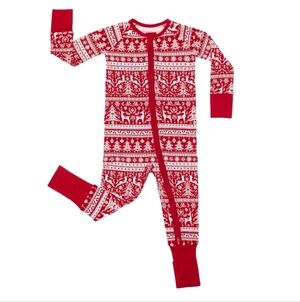 LITTLE SLEEPIES REINDEER CHEER BAMBOO VISCOSE ZIPPY ONESIE PAJAMAS